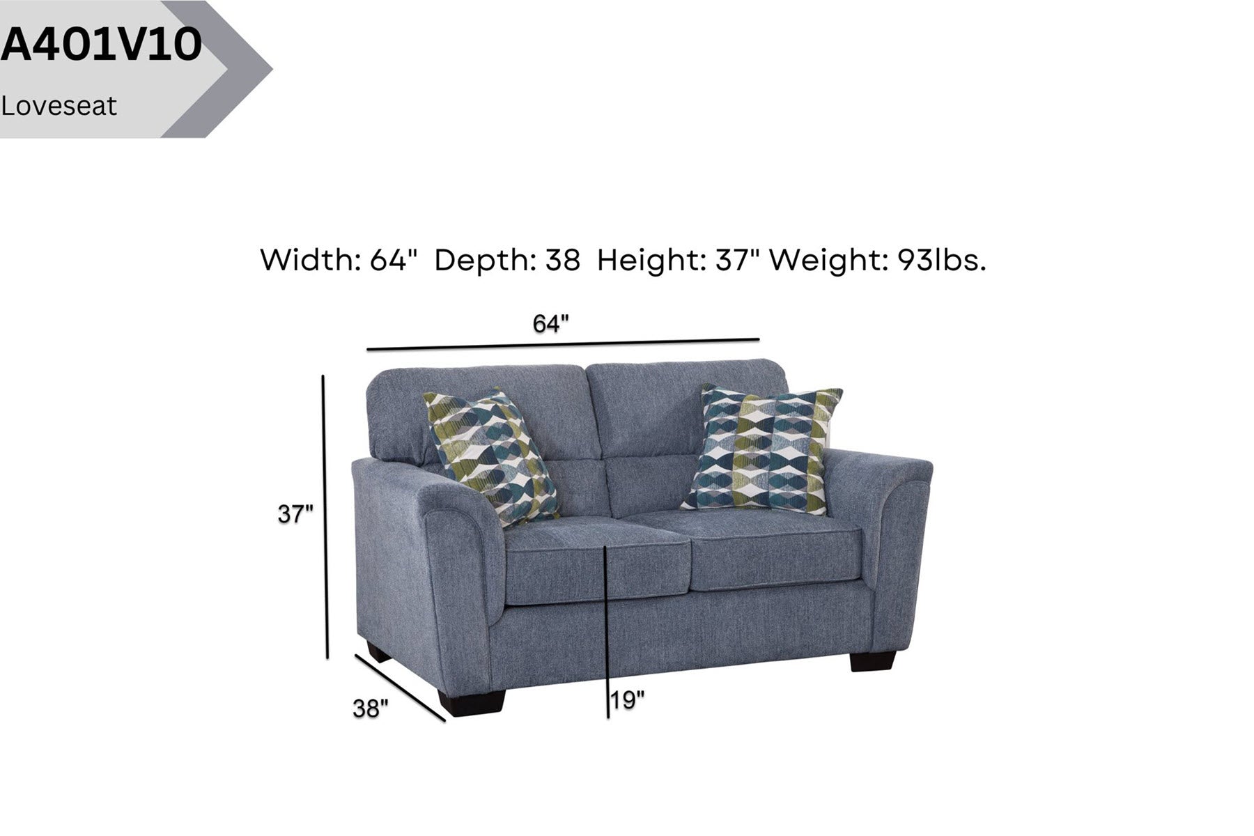 A401V10 Loveseat