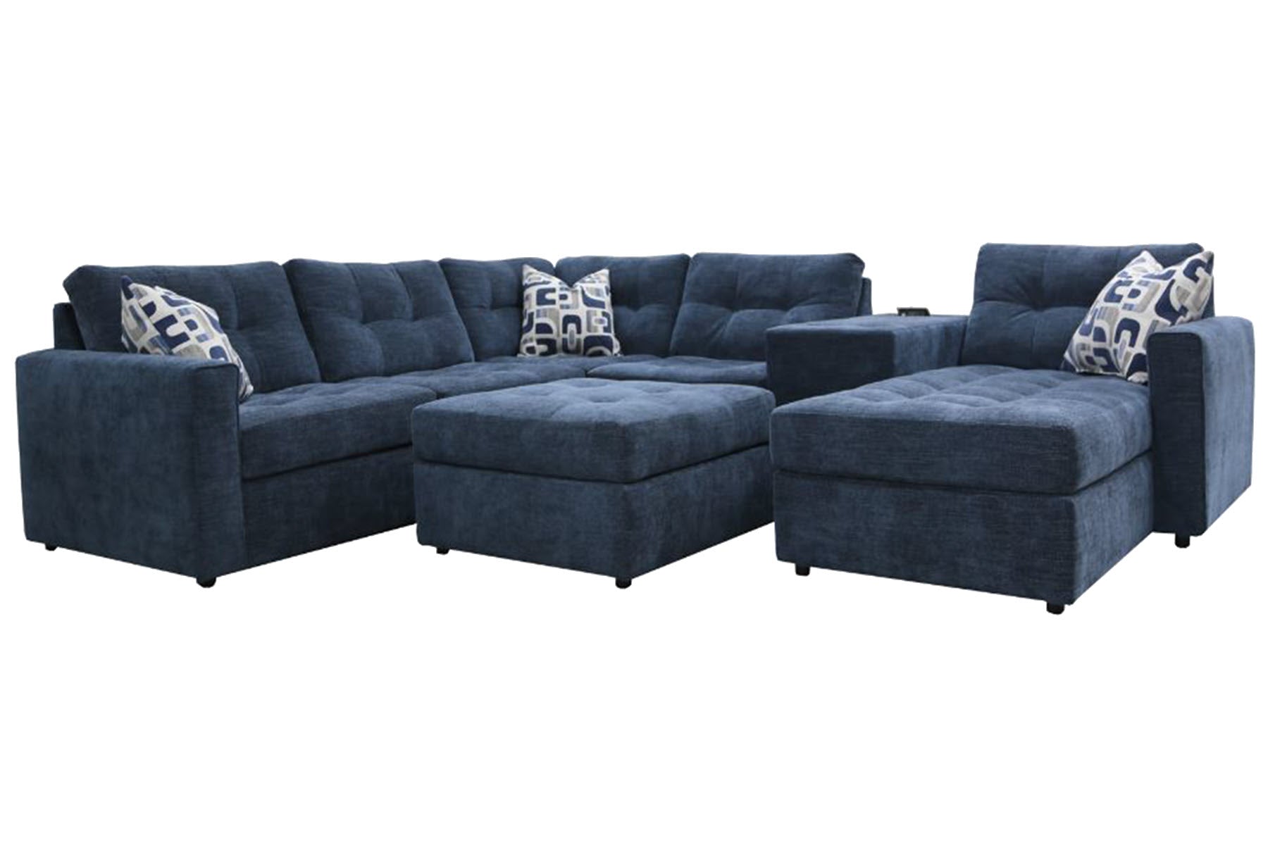 A447V4 7-Piece Modular Sectional with Console and Ottoman